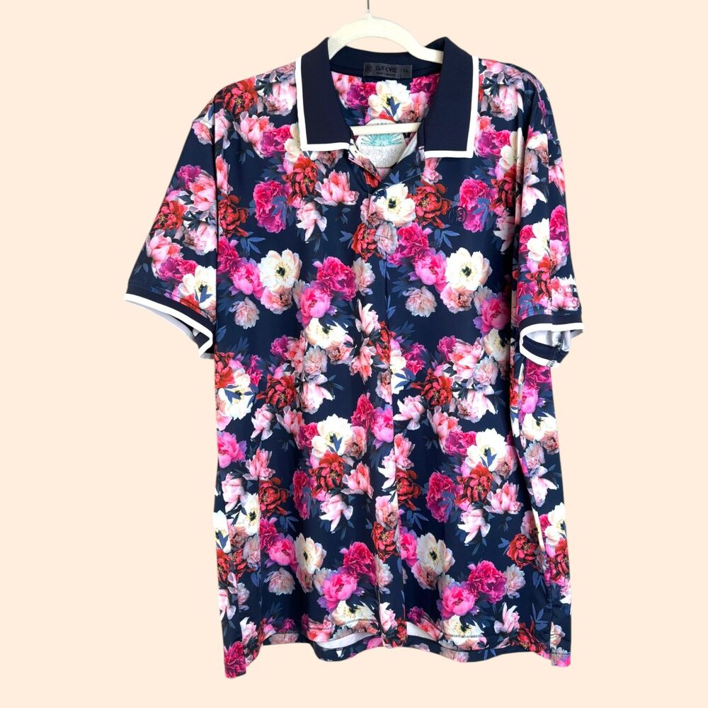 G/FORE Floral Polo Shirt